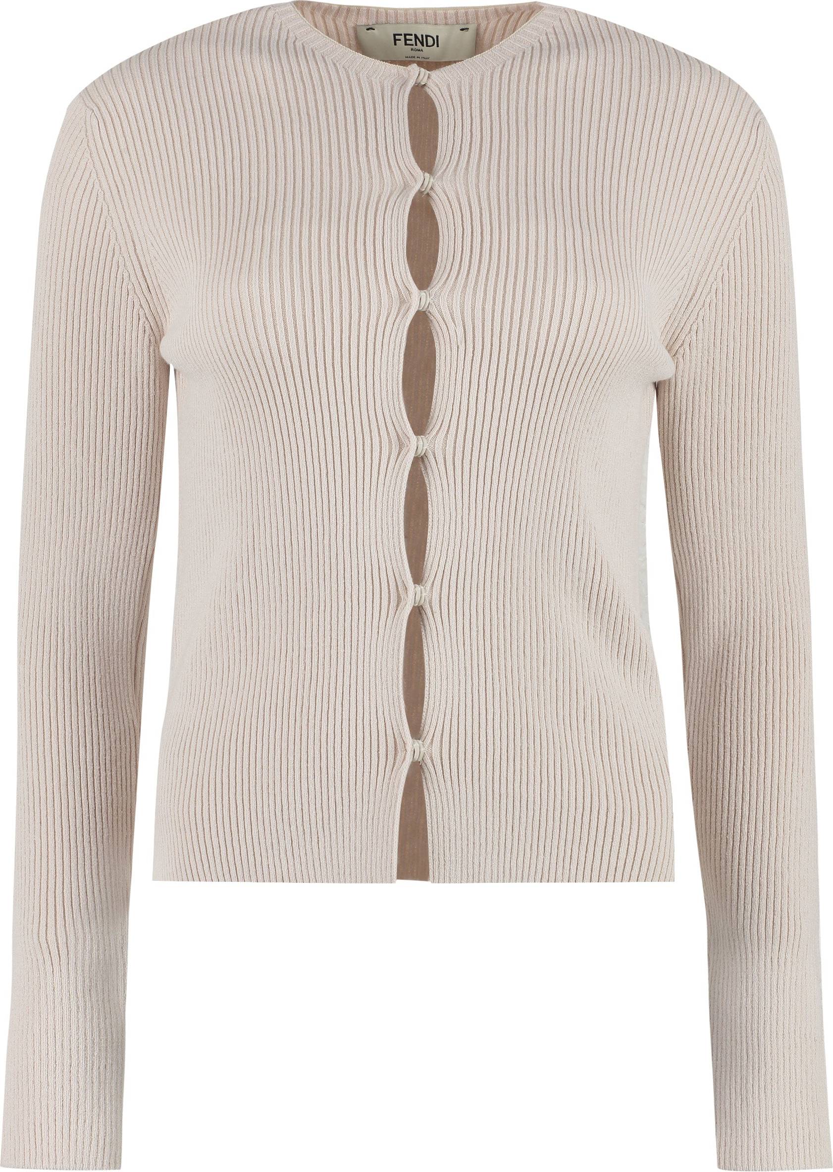 Fendi Ribbed Cardigan