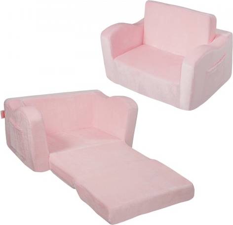 VEVOR 2-i-1 Barnsoffa Utfällbar Rosa