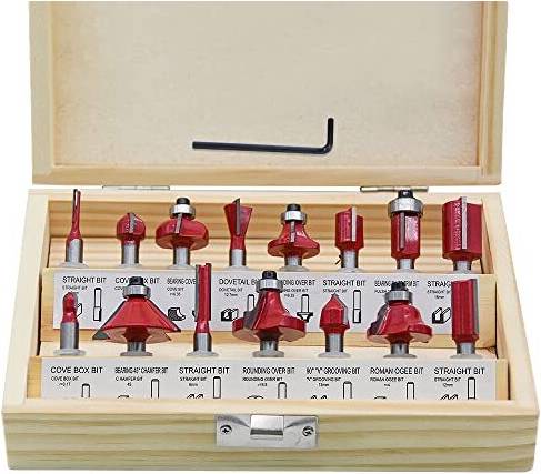 LFSEMini 1/4 Inch Router Bit Set 15pcs