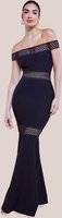 Off The Shoulder Ribbed Maxi - Noir