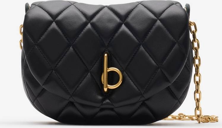Burberry Quilted Leather Rocking Chain Taske - Sort