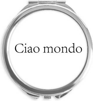 DIYthinker Hello World Italian Hand Compact Mirror - Portable