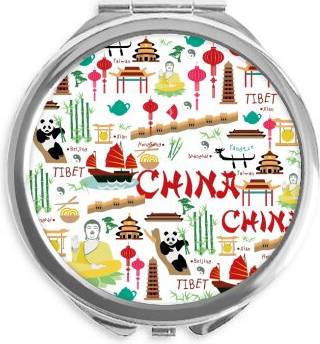 DIYthinker Panda Hand Compact Mirror - Round