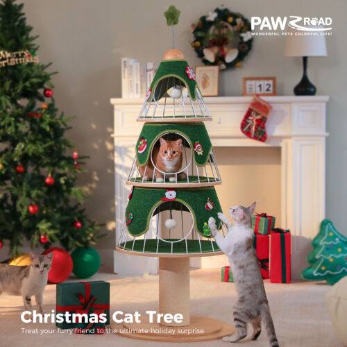 Cat tree with scratching post PAWZ Road Tree Shape Cat Tree Tower Scratching Post