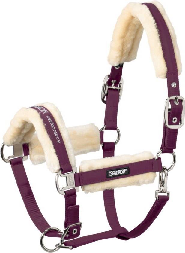 Double Pin Halter For Horse In Faux - Rouge