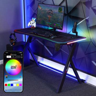 X-Rocker Lumio Compact Gaming Skrivebord