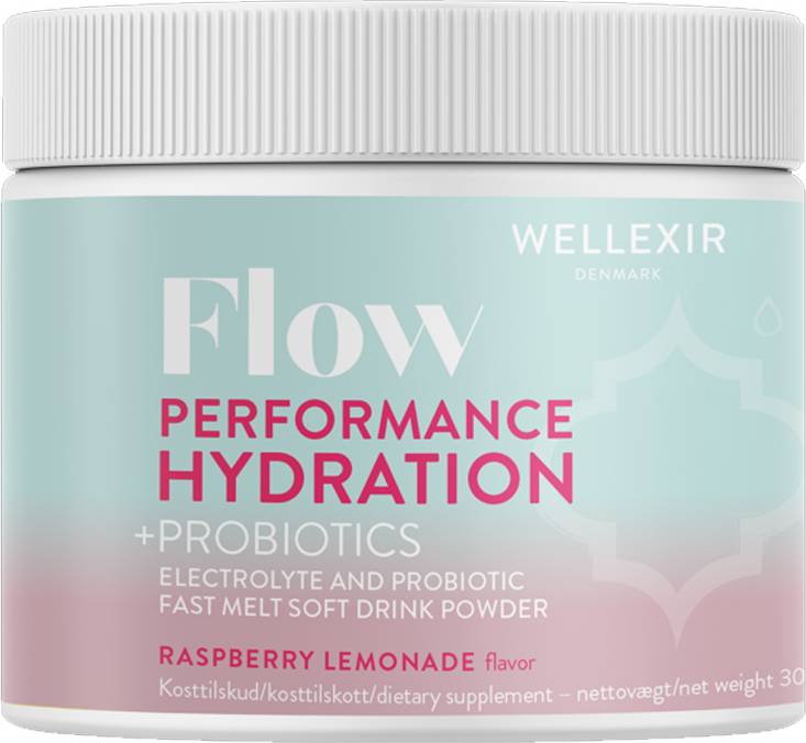 Wellexir Flow Performance Hydration Drink Powder Raspberry Lemonade 300 g