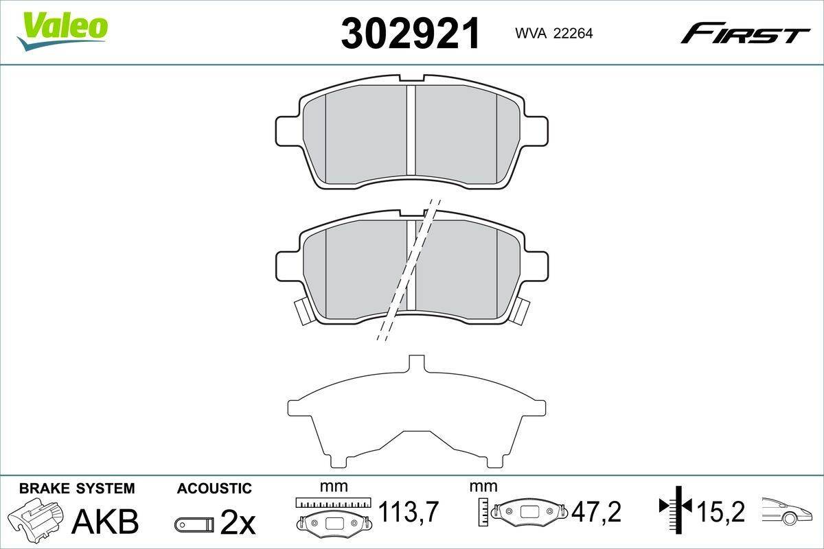 Valeo Essential Front Axle Brake Pad Set