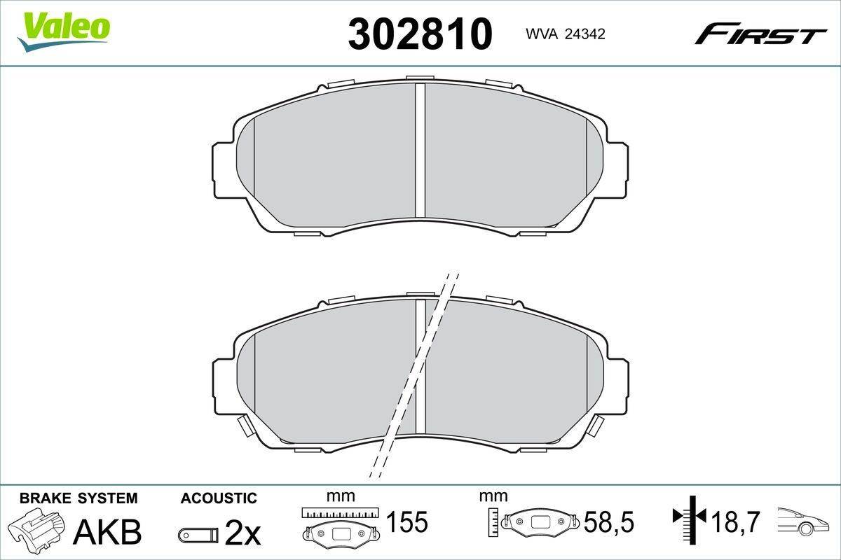 Valeo Essential Front Axle Brake Pad Set