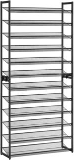 Songmics 12-Tier Stackable Metal Storage Shelf Shoe Rack