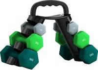 Sportnow Dumbbells Set with Carry Storage Rack