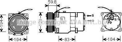 R134a Prasco RTAK402 Kompressor Kylmedel R134a