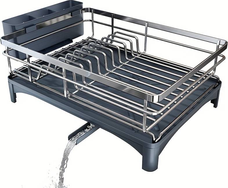 Dish rack Temu Stainless Steel Dish Drying Rack Large Capacity Diskställ