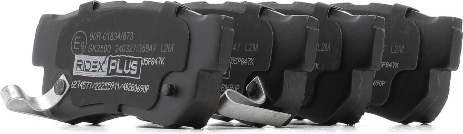 Ridex Plus 402B0690P Brake Pad Set Rear Axle