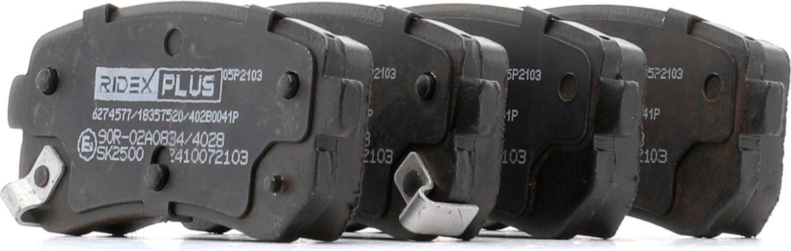 Ridex Brake Pad Set Rear Axle 402B0041P