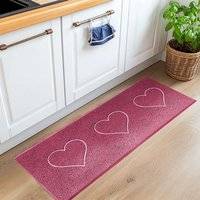 Nicoman PVC Spaghetti Heart Embossed Runner Rug 150cm x 60cm