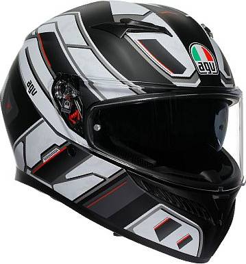 AGV K3 Rivia Integraalhelm - Mat Zwart/Wit/Rood