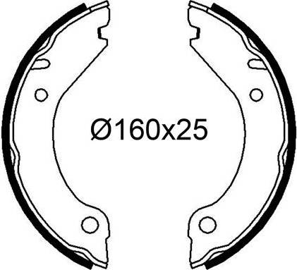 Valeo Brake Shoes Rear Axle Without Wheel
