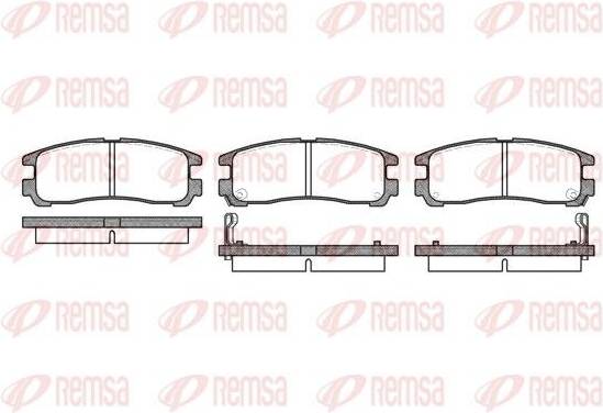 Remsa Brake Pad Set Rear Axle