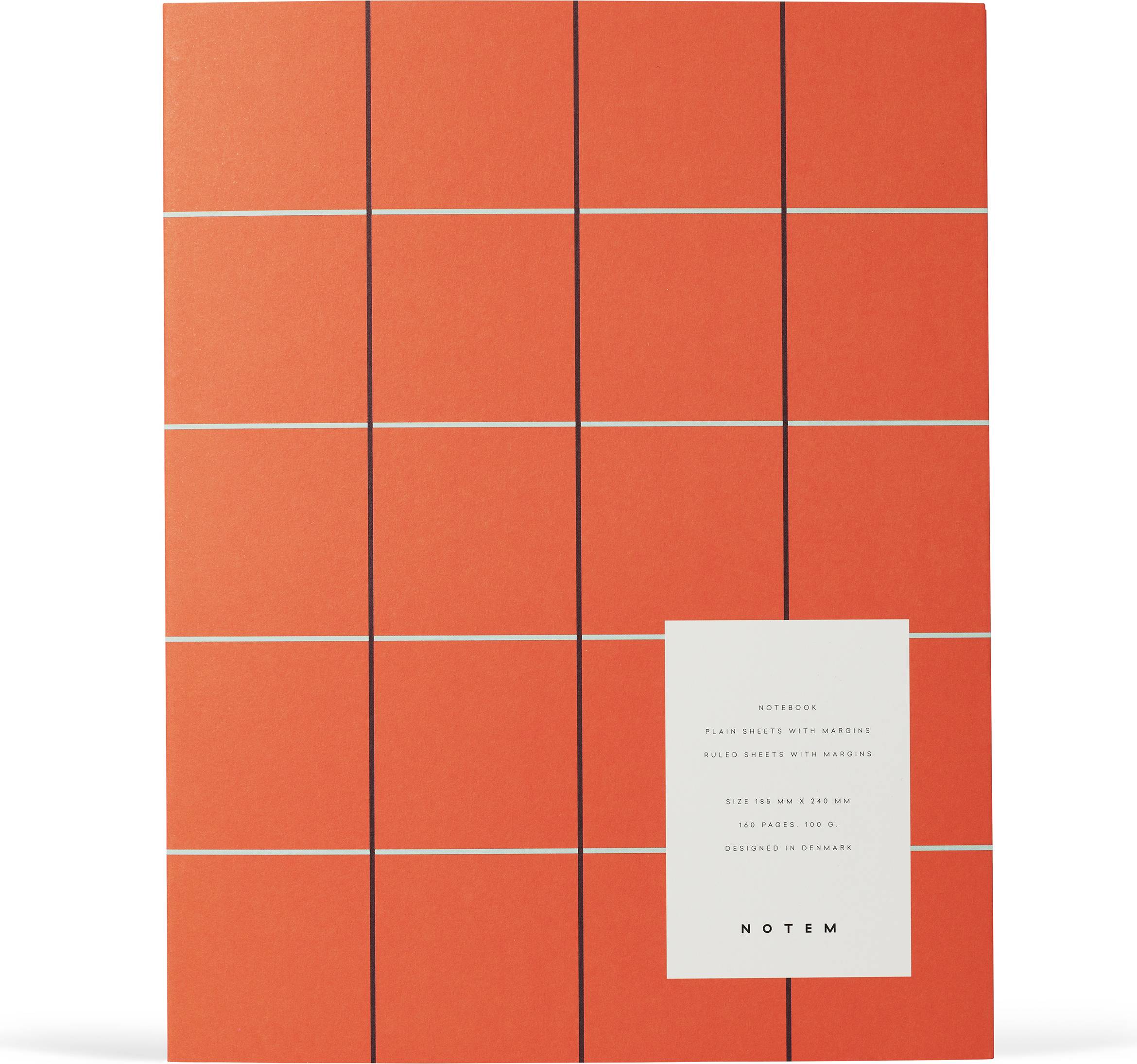 Notem UMA Flat Lay Notebook Large Orange Check