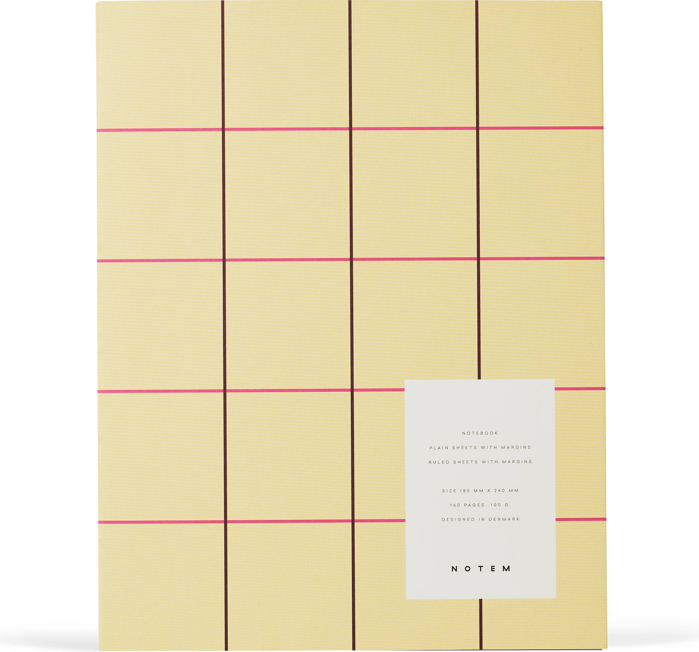 UMA Notem Flat Lay Notebook Large Yellow Check