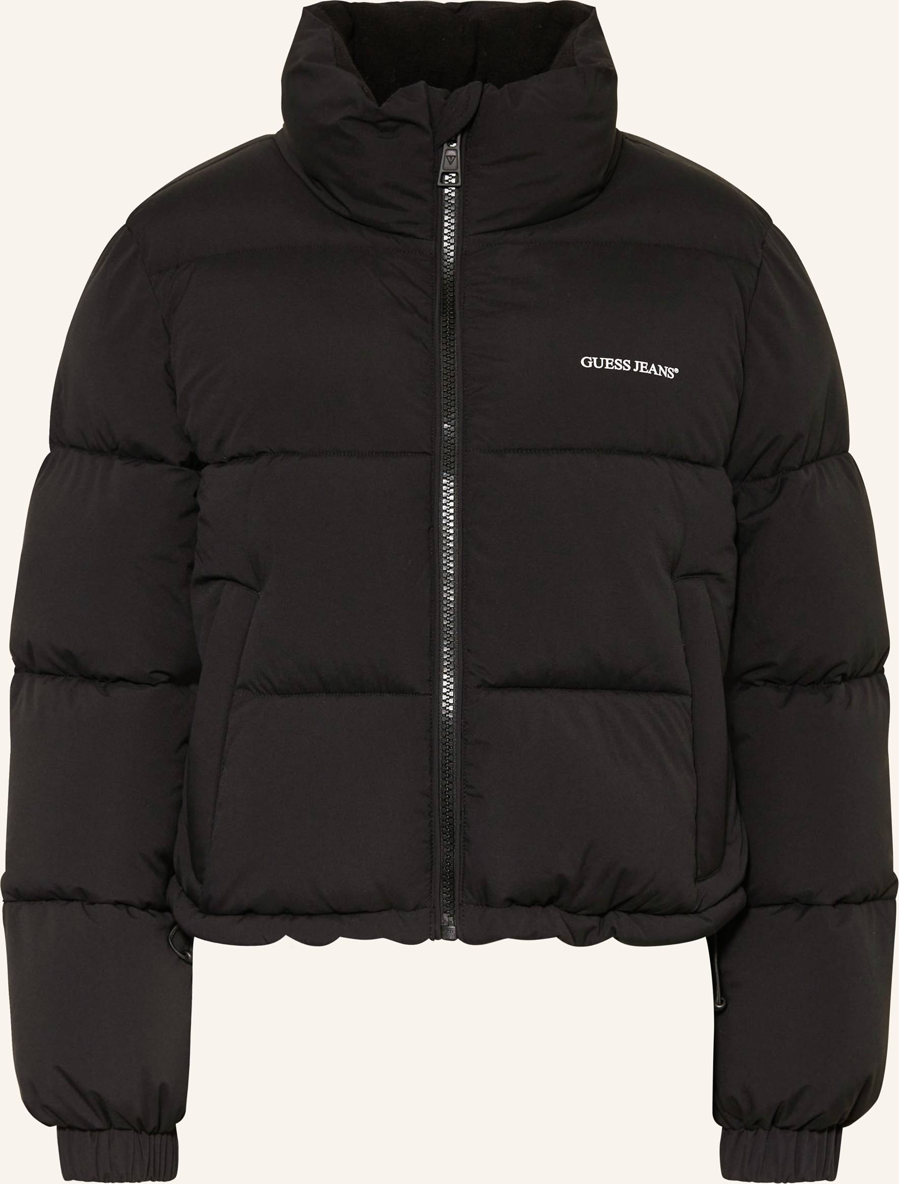 Cropped Puffer Jacket - Sort