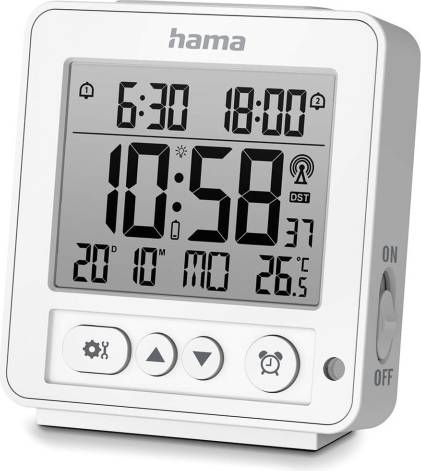 Digital clock Hama Digital Alarm Clock "Rhodos" DCF White