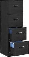 Homcom 4 Drawer File Black Storage Cabinet