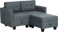 Homcom Modular Sectional Set Dark Grey Sofa