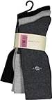 Gant Shield Socks 3-Pack Multi Patterned - Sort Grå