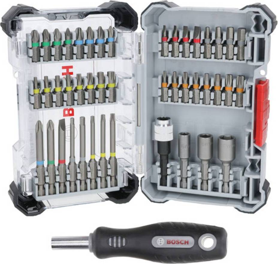 Bosch Screwdriver Bit Set Handle Mixed 44 Piece Bit Screwdriver