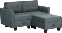 L sofa Homcom L' Shape Modular Storage Sofa