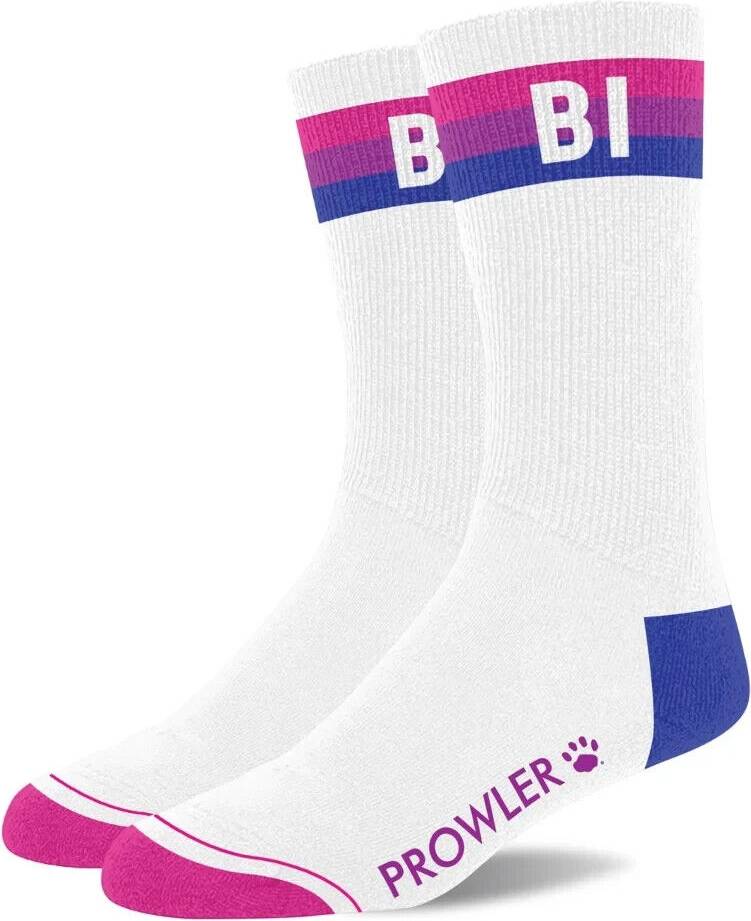 Bi Cotton Socks With Lettering - White