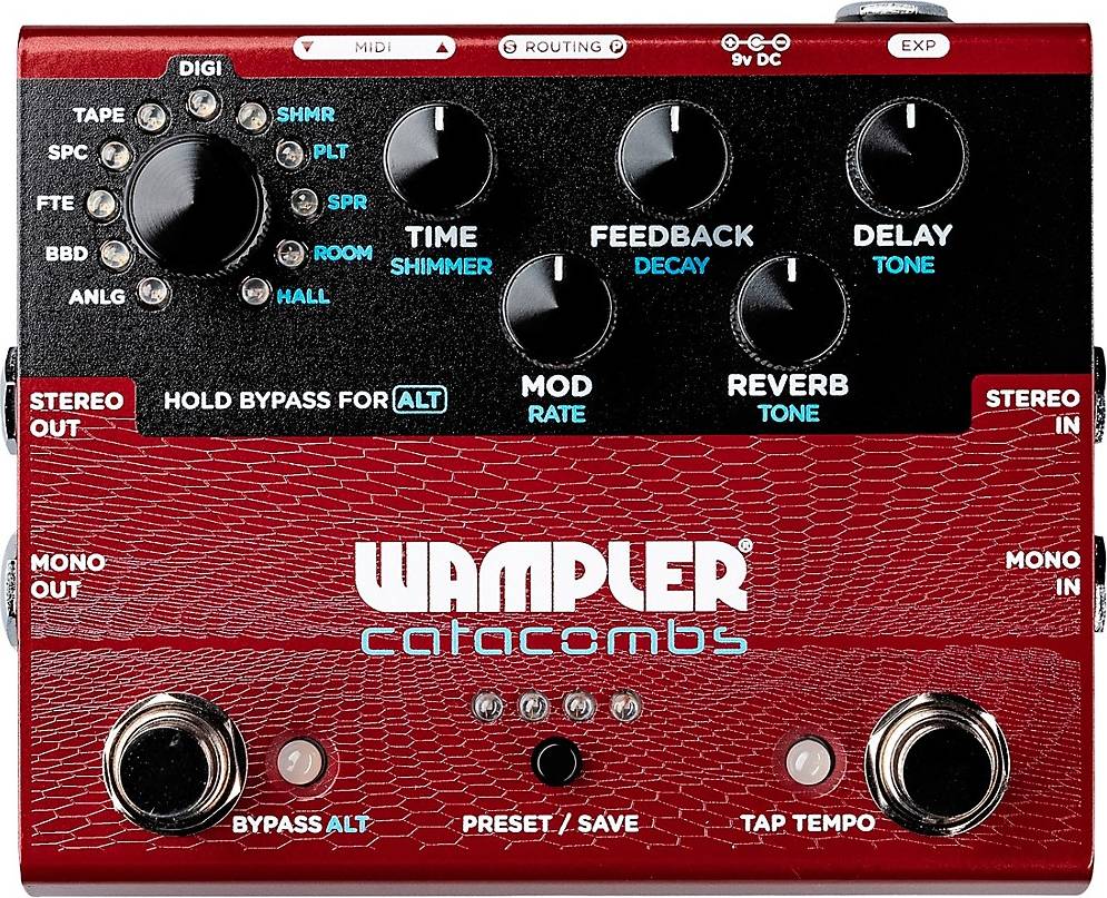 Wampler Catacombs Reverb Delay Multi-Effect Pedal