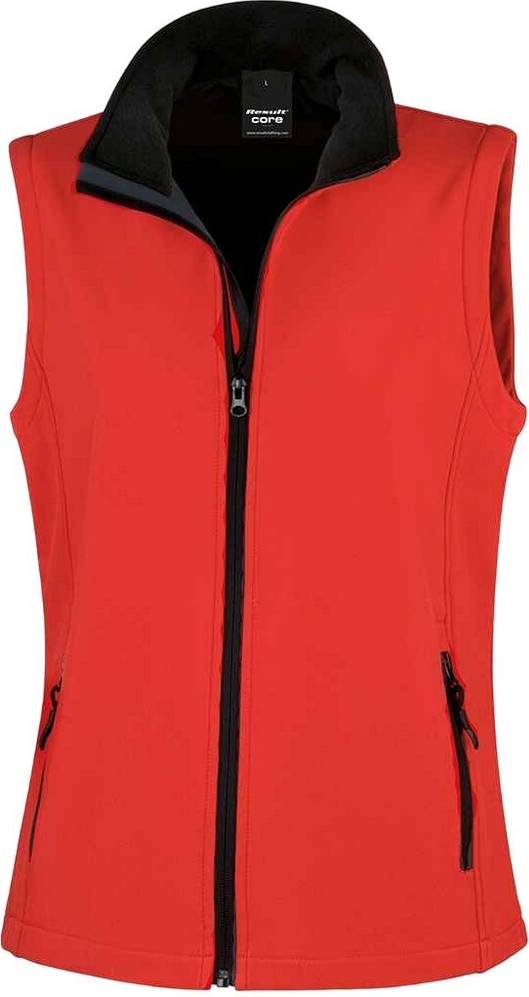 Printable Result Core Printable Soft Shell Bodywarmer - Red