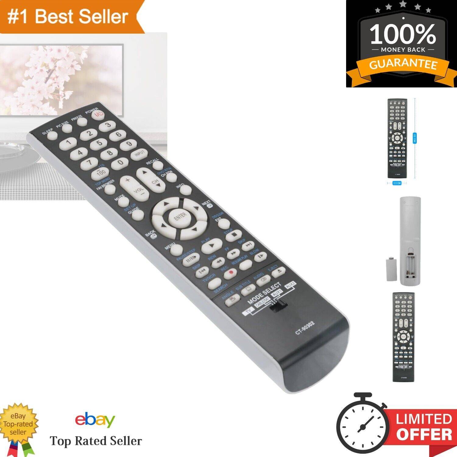 Universal Ct-90302 Replacement Remote Control