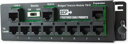 Home Controls, SCP TM-8 8 Port RJ45 Telecom Module