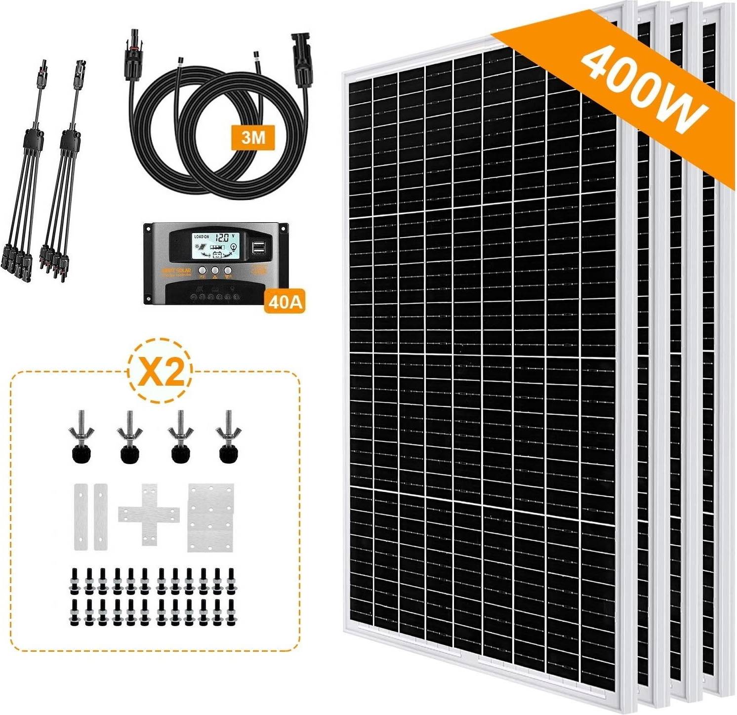 Pannelli solari balcone 400W Pannello Solare Modulo Balcone Set