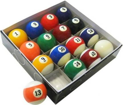 POWERPLAY Pool Table Regulation Billiard Ball Set