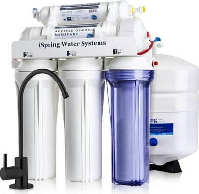 Reverse osmosis water systems iSpring Water Systems RCC7-BLK 58 Certified Osmosis System