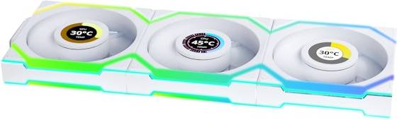 Lian Li UNI SL Wireless LCD RGB Reverse Flow Triple Pack 120mm