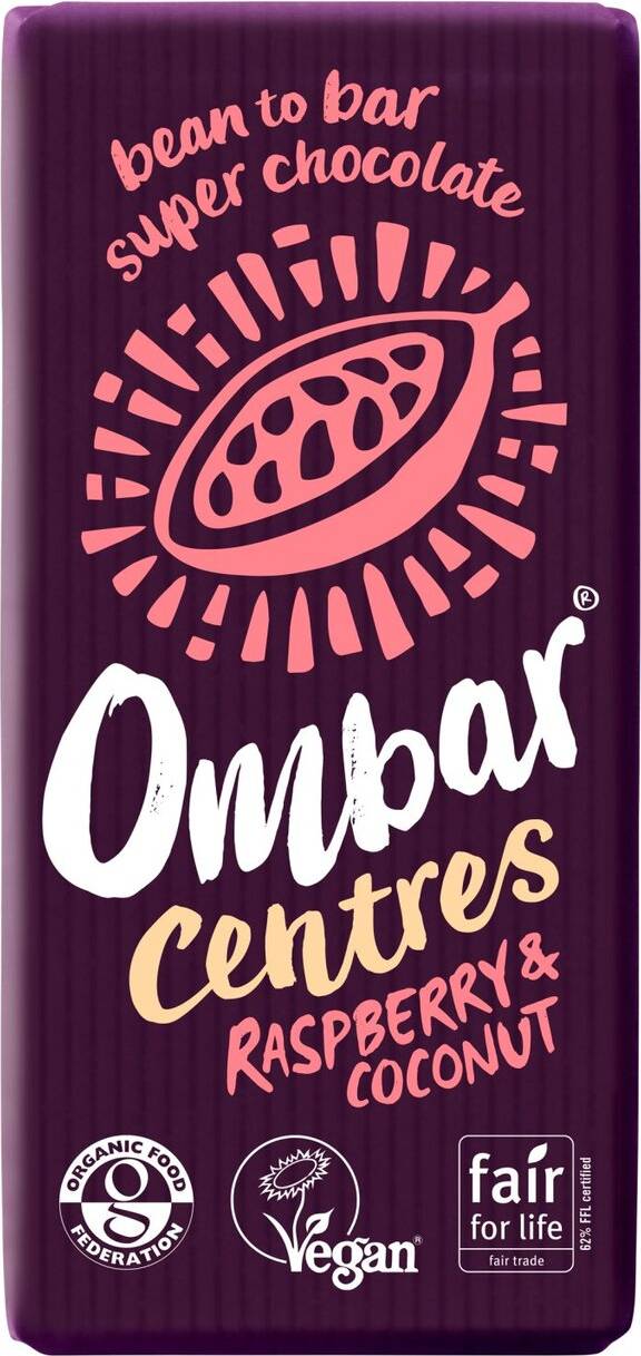 Konfekt Ombar Centres Raspberry & Coconut 70g 1pakk