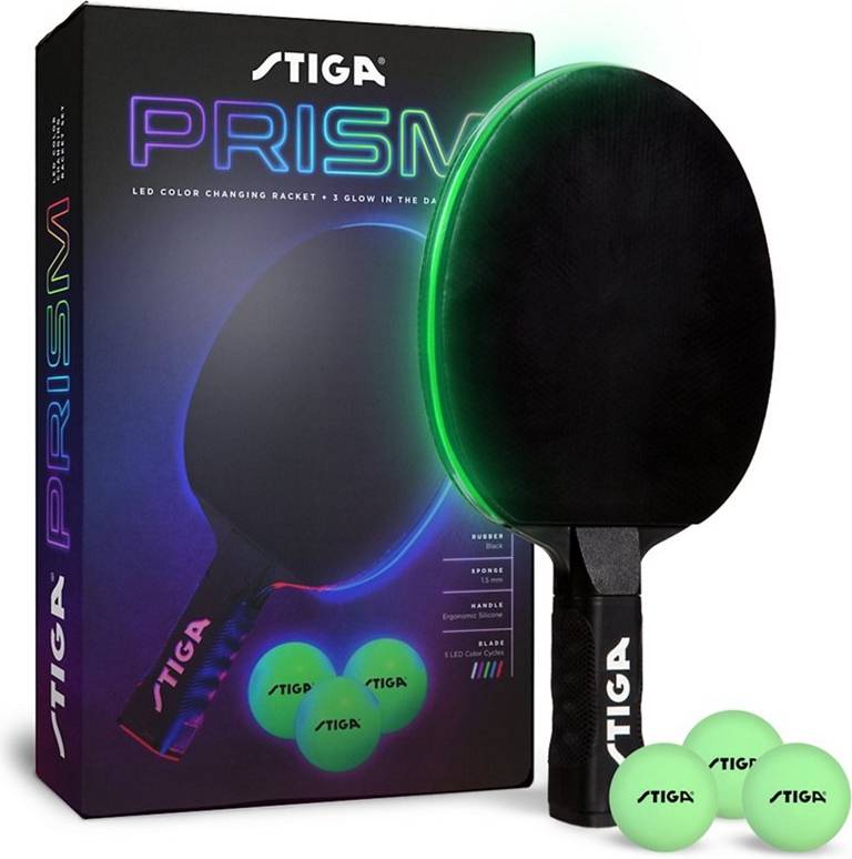 Table tennis racket Stiga Prism LED Color Changing Racket Set