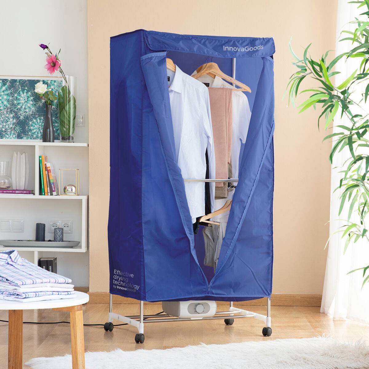 InnovaGoods Secadora de Ropa Portátil 15Kg Azul