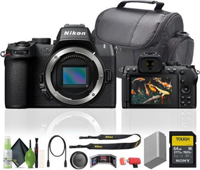 Nikon z50 Nikon Z50II Mirrorless Camera Body Bundle With 64GB Memory Card Cleaning Kit