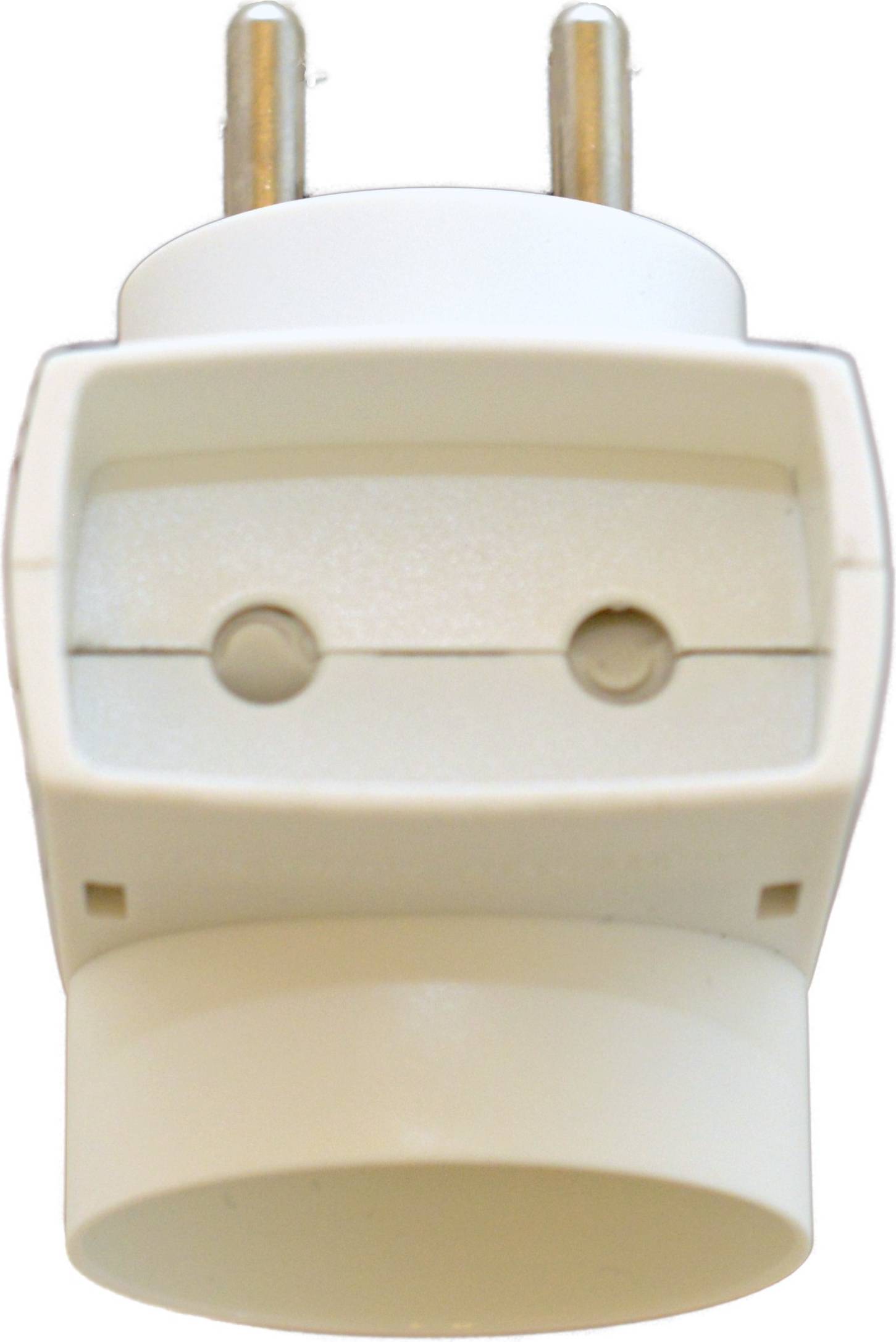 E-Line 2-Forgrenerled Flad Rund Hvid