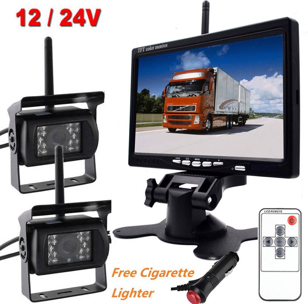 Car camera Monitor Wireless Reverse Rear View Car Camera 7"