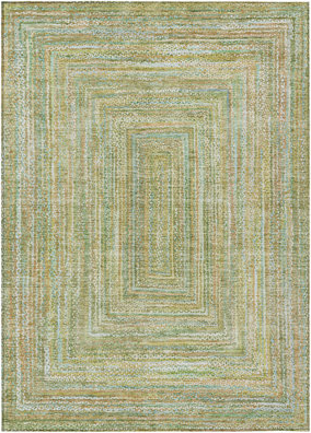 Addison Rugs Aloe Rectangle 3' x 5' Area Rug Green, White