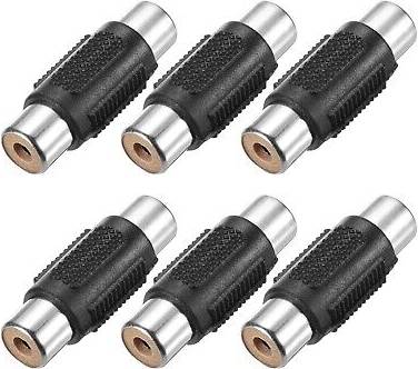 Uxcell Rca Female to Rca Female Connector Adapter 6 pcs