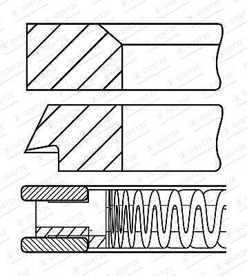 Goetze Engine Piston Ring Kit 72.2 RENAULT Clio 4